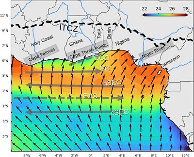 Mesoscale dynamics and its interaction with coastal upwelling in the northern Gulf of Guinea